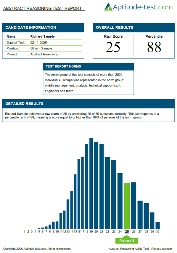 Abstract Reasoning Test Report